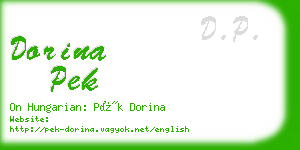 dorina pek business card